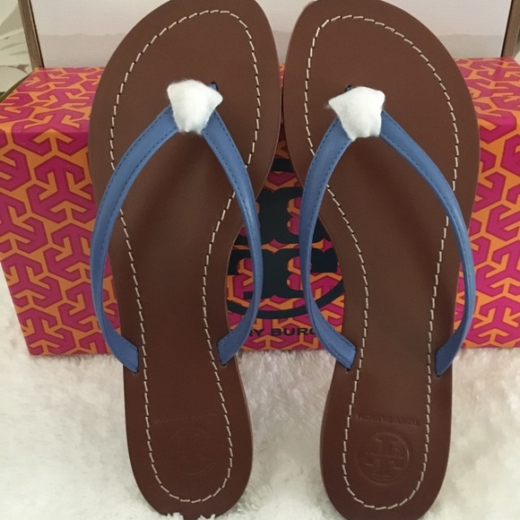 Tory Burch Chambray Terra Thong Veg Leather - Picture 4 of 7